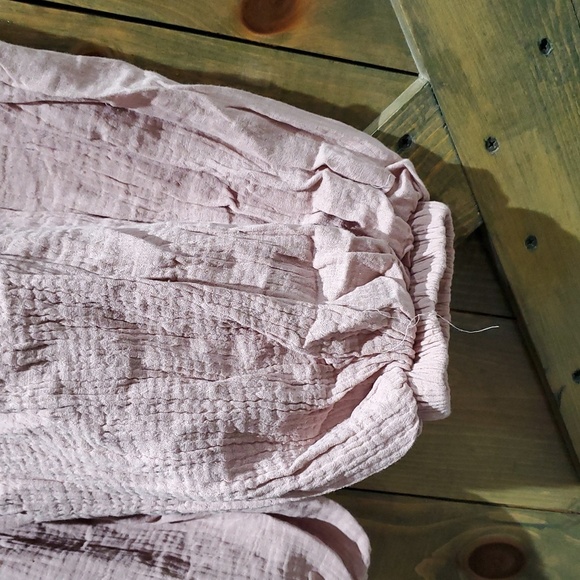 ROSE PINK ROMPER JUMPSUIT Harem SMALL SQUARE NECK  SPAGHETTI STRAP Pastel - Picture 4 of 12